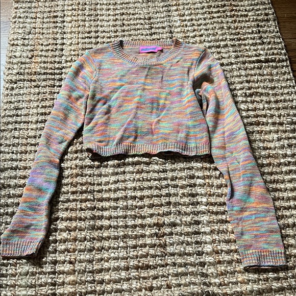 Edikted Multicolor Cropped Sweater - Picture 1 of 2